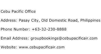 cebu pacific email address